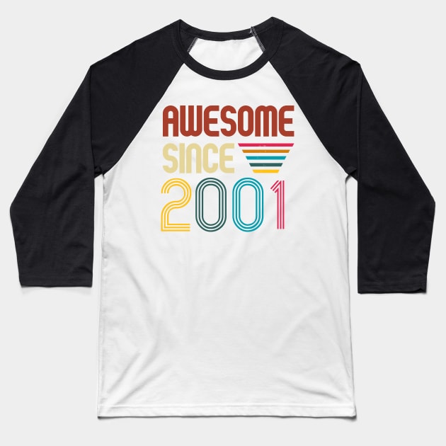 Awesome since 2001 -Retro Age shirt Baseball T-Shirt by Novelty-art